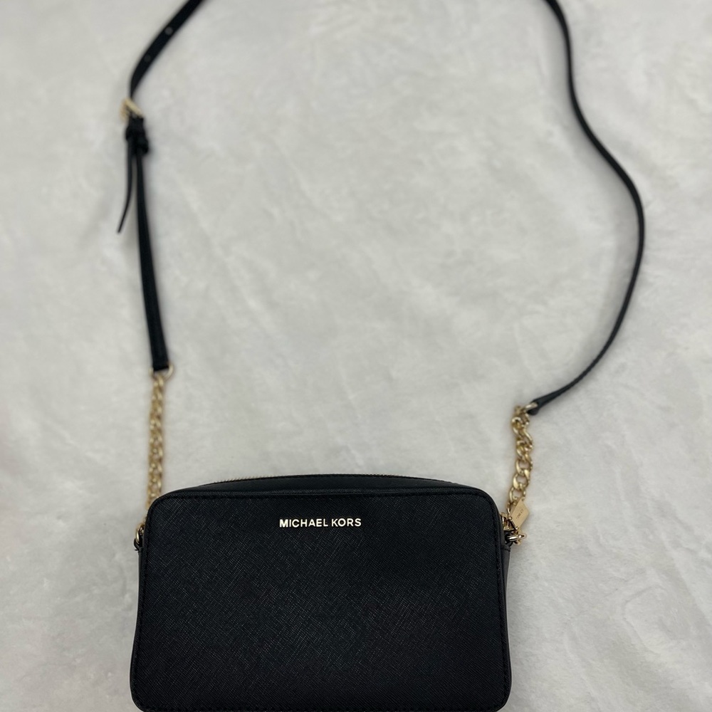 Michael Kors black leather Cross Body handbag